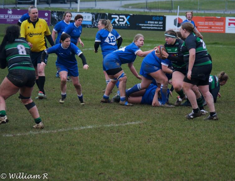 Emma Summons gets ready to make a tackle